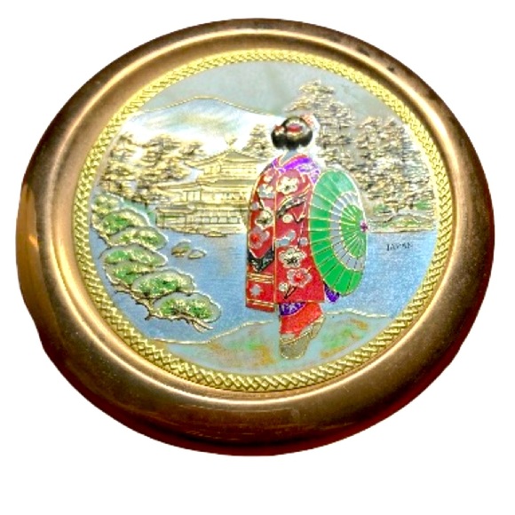 Art of Chokin Vintage Japanese Trinket Jewelry Box 24 Caret etching - Picture 1 of 12